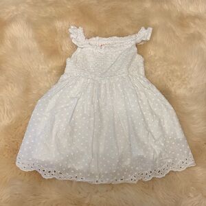 Cat & Jack White Eyelet Kids Dress